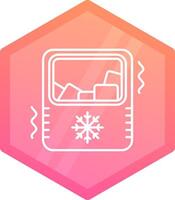 Ice maker Gradient polygon Icon vector