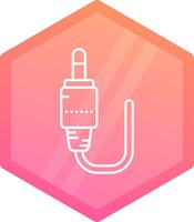 Audio cable Gradient polygon Icon vector