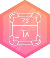 Tantalum Gradient polygon Icon vector