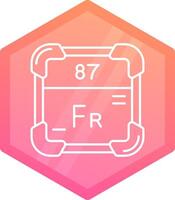 Francium Gradient polygon Icon vector