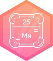 Manganese Gradient polygon Icon vector