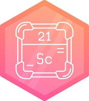 Scandium Gradient polygon Icon vector