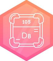 Dubnium Gradient polygon Icon vector