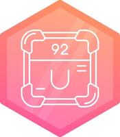 Uranium Gradient polygon Icon vector