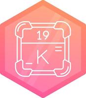 Potassium Gradient polygon Icon vector