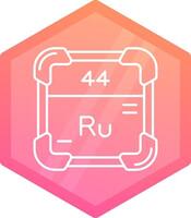Ruthenium Gradient polygon Icon vector