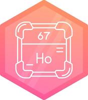 Holmium Gradient polygon Icon vector