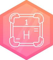 Hydrogen Gradient polygon Icon vector