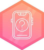 Question Gradient polygon Icon vector