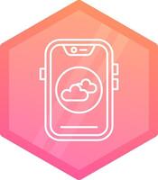 Cloud Gradient polygon Icon vector