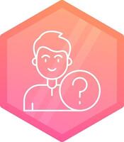 Question Gradient polygon Icon vector