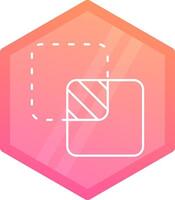 Unite Gradient polygon Icon vector