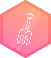 Fork Gradient polygon Icon vector