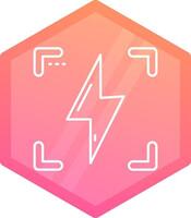 Flash Gradient polygon Icon vector