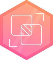 Intersect Gradient polygon Icon vector