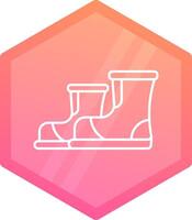 botas degradado polígono icono vector