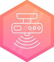 Motion sensor Gradient polygon Icon vector