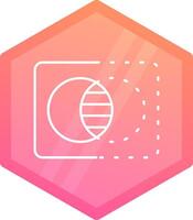 Opacity Gradient polygon Icon vector