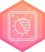 Exposure Gradient polygon Icon vector