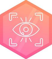 Eye Gradient polygon Icon vector