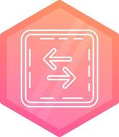 Swap Gradient polygon Icon vector