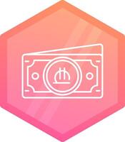 Lari Gradient polygon Icon vector