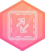 Swap Gradient polygon Icon vector