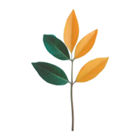 AI generated Leaves color change isolated on transparent background png