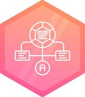 Workflow Gradient polygon Icon vector