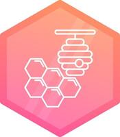 Honeycomb Gradient polygon Icon vector