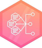 Index Gradient polygon Icon vector