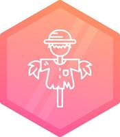 Scarecrow Gradient polygon Icon vector