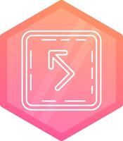 Bounce Gradient polygon Icon vector