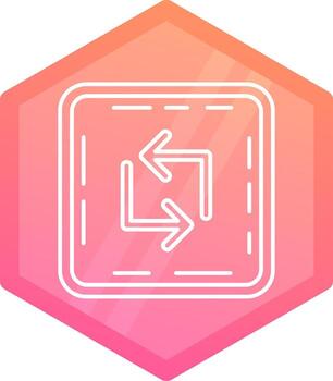 lazo degradado polígono icono vector