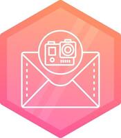 Camera Gradient polygon Icon vector