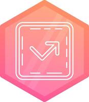 Bounce Gradient polygon Icon vector