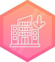 Company Gradient polygon Icon vector