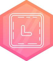 Chevron Gradient polygon Icon vector