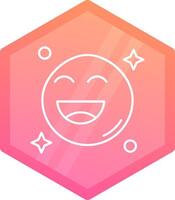 Happy Gradient polygon Icon vector