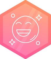 Smile Gradient polygon Icon vector