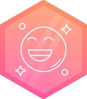 Smile Gradient polygon Icon vector