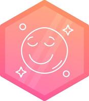 Relieved Gradient polygon Icon vector