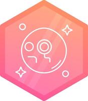 Monocle Gradient polygon Icon vector