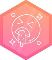 Vomit Gradient polygon Icon vector