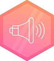 volume up Gradient polygon Icon vector