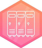 Lockers Gradient polygon Icon vector