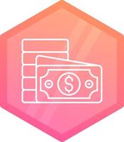 Currency Gradient polygon Icon vector