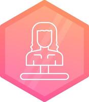 Sculpture Gradient polygon Icon vector