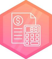 Calculator Gradient polygon Icon vector