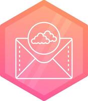 Cloud Gradient polygon Icon vector